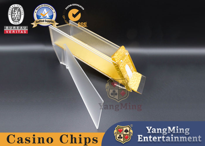 کیفیت کازینو 1-8 دیک کارت بازی دستی کفش فروشنده با پوشش آکریلیک شفاف 5-7 میلی متری کارخانه