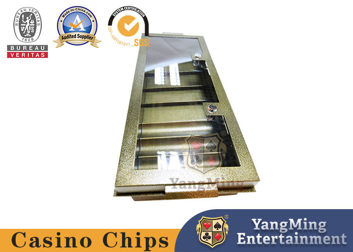 गुणवत्ता प्रमाणीकरण औद्योगिक ग्रेड धातु आयरन सिंगल मेटल कलर कैसीनो चिप्स सेट फ्लोट पोकर टेबल चिप्स ट्रे सुरक्षा लॉक कारखाना