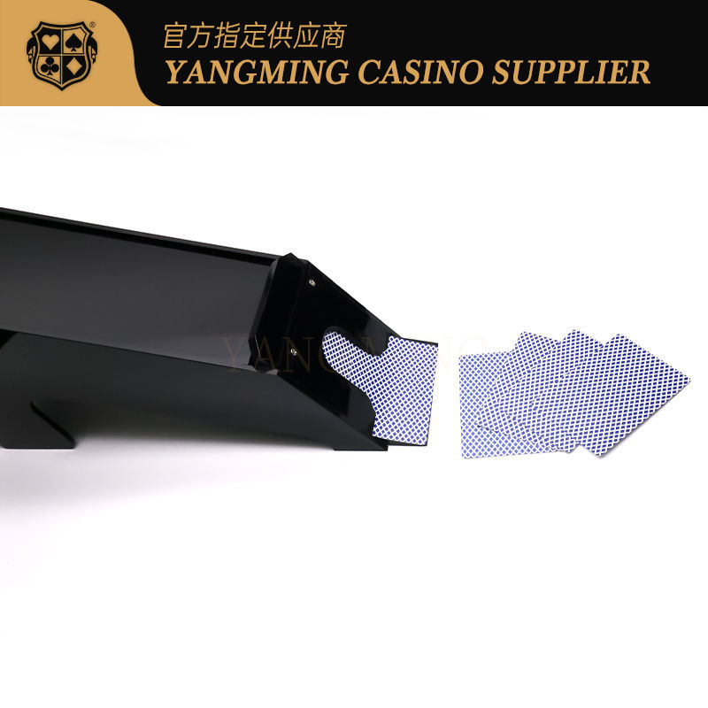 คุณภาพ รองเท้าดีลเลอร์อะคริลิกสีดำรุ่นใหม่ล่าสุดสำหรับเกมไพ่บาคาร่าและโป๊กเกอร์ 8 สำรับ โรงงาน