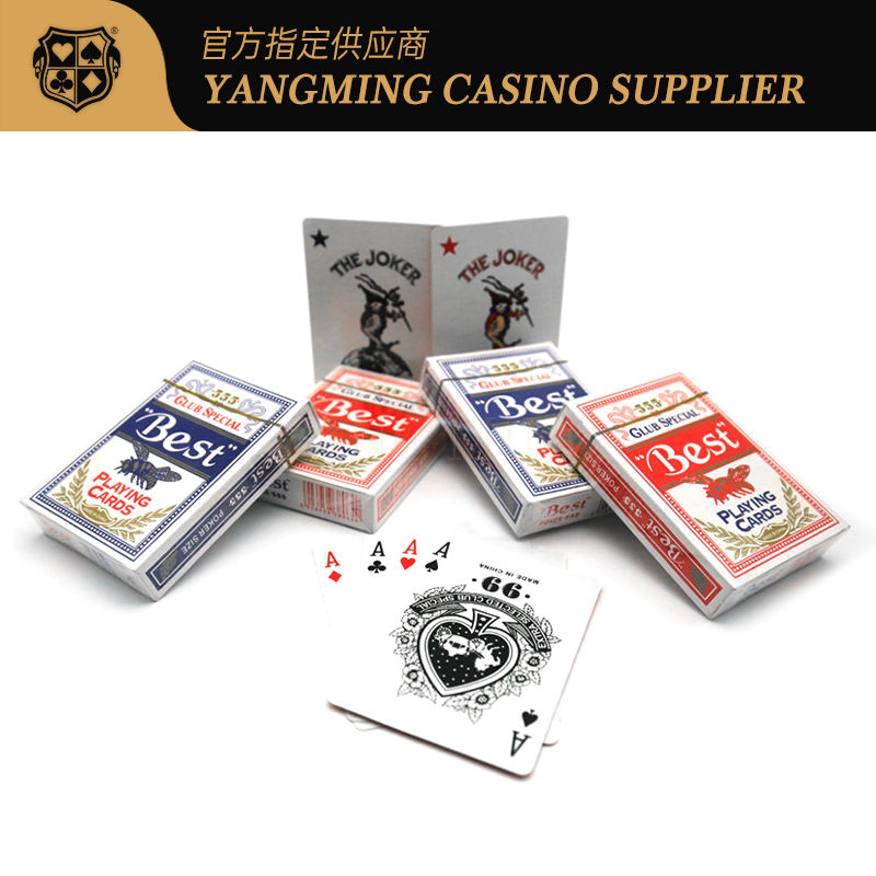 Jakość 280g Czerwono-Niebieskie Karty do Pokera z Niebieskim Rdzeniem Texas Baccarat Club fabryka