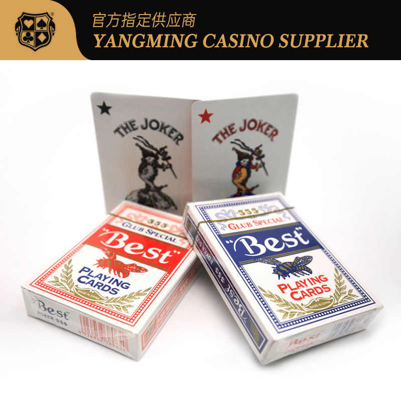 Qualità 555 Domestic Blue Core Poker Cards Factory Stock Blu Red Color Print Gambling Club Dedicate Playing Cards fabbrica