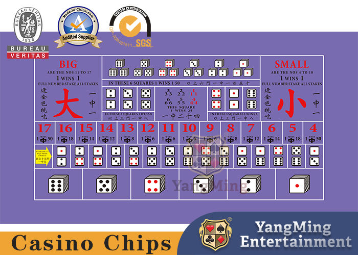 Kalite Macau VIP Odası Club Sic Bo Poker Masa Örtüsü Baile Eğlence Oyun Düzeni fabrika