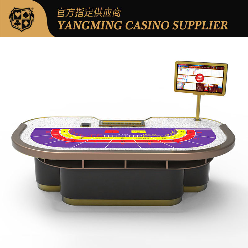 Jakość Wysoce zaawansowane rozwiązanie stołowe w kasynie dla 9-osobowych graczy Baccarat / Poker Hybrid z niestandardowym logo fabryka
