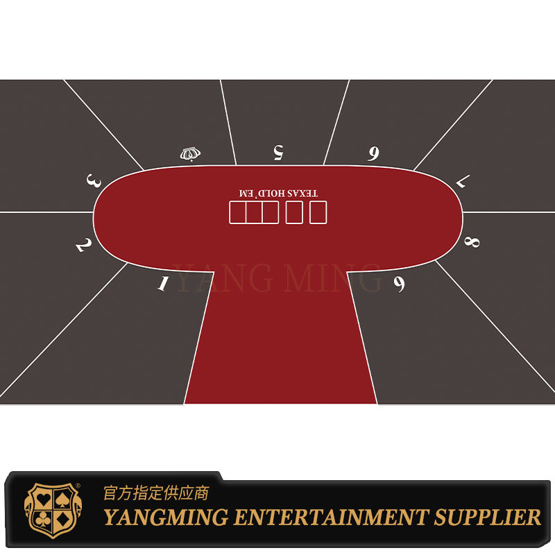 Qualité Nappe de jeu de luxe pour le Texas Hold'Em, 9 joueurs, imperméable, design personnalisé usine