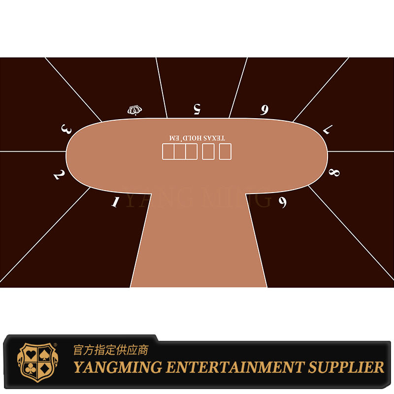 Quality Luxury Gambling Tablecloth Texas Hold'Em 9 Player Waterproof Game Tablecloth Design Customized factory