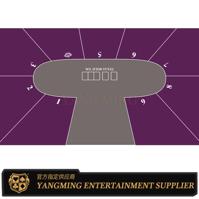 Quality Luxury Gambling Tablecloth Texas Hold'Em 9 Player Waterproof Game Tablecloth Design Customized factory