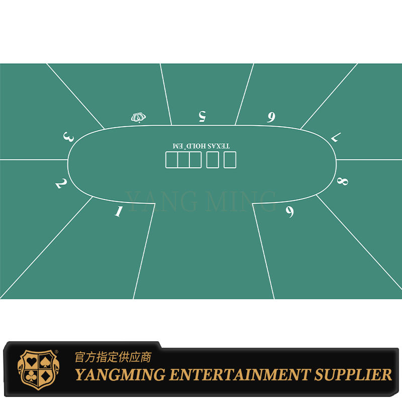 Quality Factory Supply Tablecloth Texas Hold'Em 9 Player Waterproof Game Tablecloth Design Customized factory