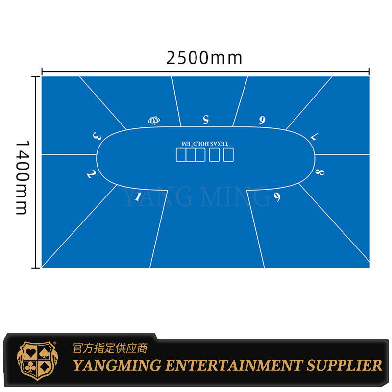 Quality Factory Supply Tablecloth Texas Hold'Em 9 Player Waterproof Game Tablecloth Design Customized factory