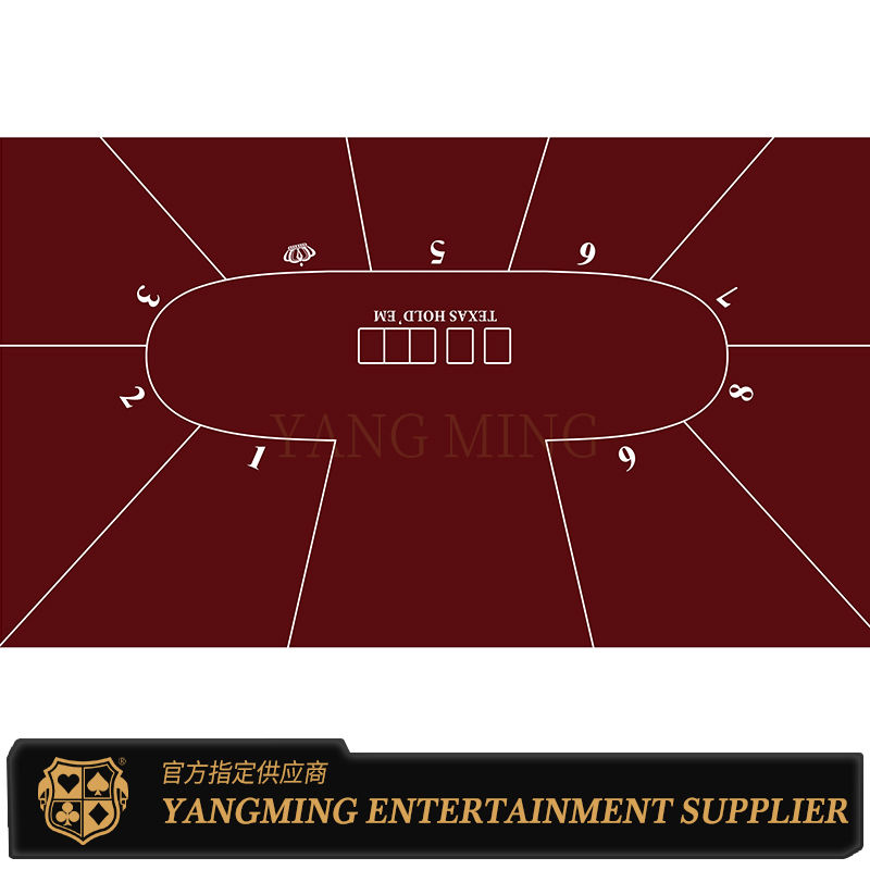 Quality Factory Supply Tablecloth Texas Hold'Em 9 Player Waterproof Game Tablecloth Design Customized factory