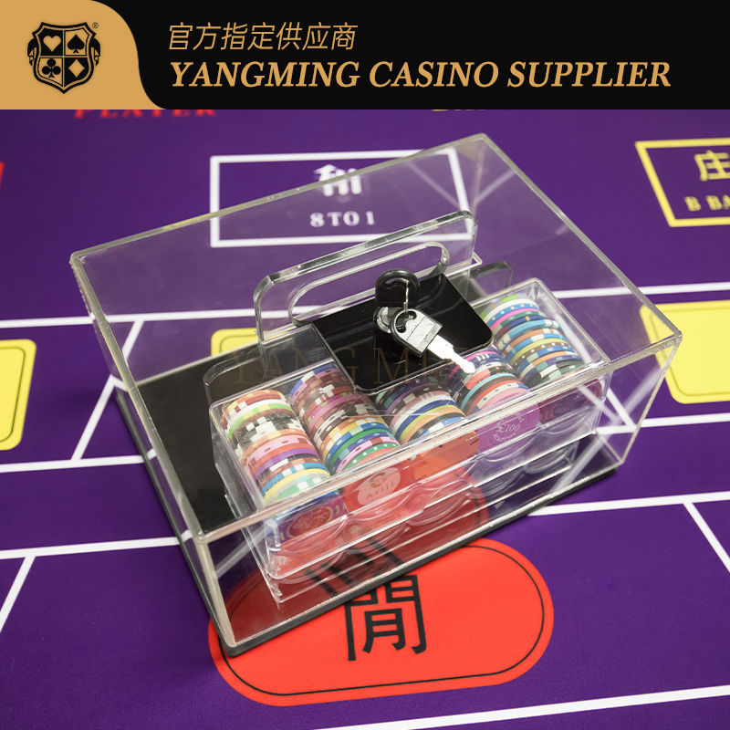 Quality 400 Pieces Poker Chips Case of Acrylic Texas Hold'em Chips Box factory