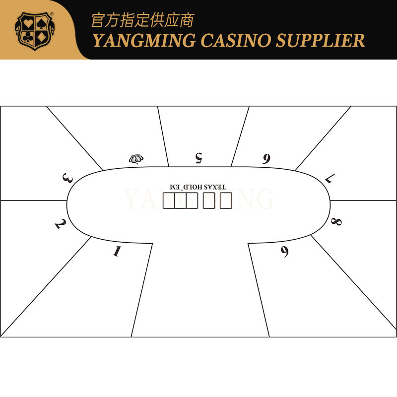 Qualità Design personalizzato per tavolo da gioco impermeabile Texas Hold'em a 9 giocatori fabbrica