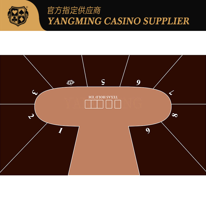 Qualità Design personalizzato per tavolo da gioco impermeabile Texas Hold'em a 9 giocatori fabbrica
