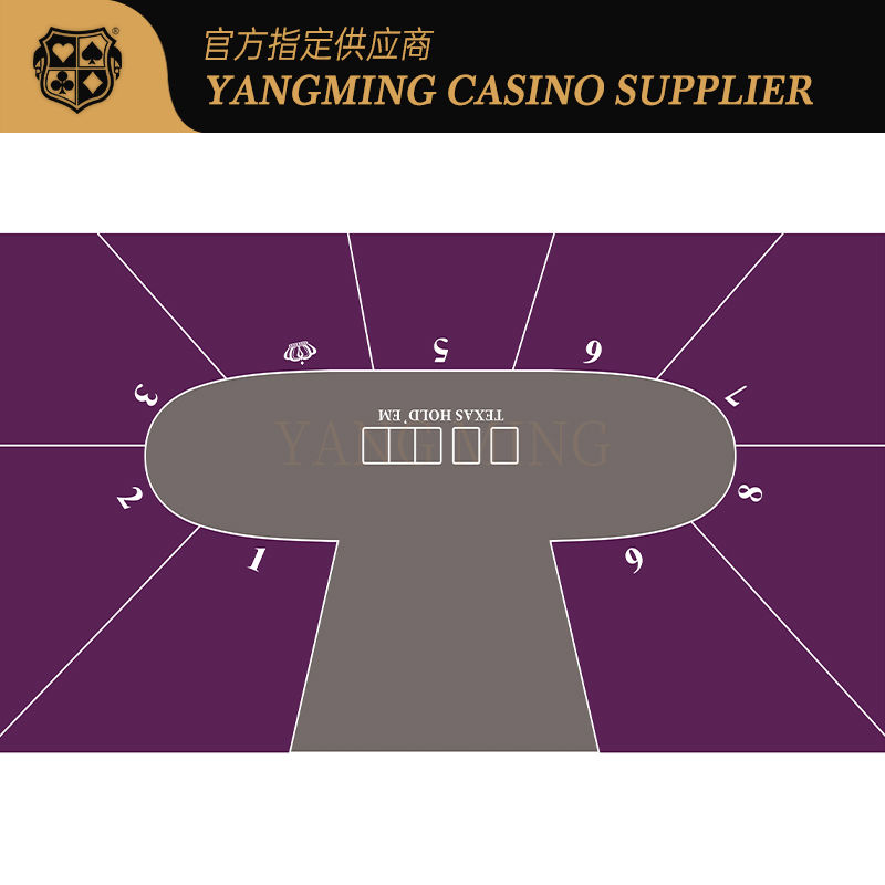 गुणवत्ता 9-खिलाड़ी पोकर फेल्ट टेबल क्लॉथ कस्टम टेक्सास होल्डम सरफेस कारखाना