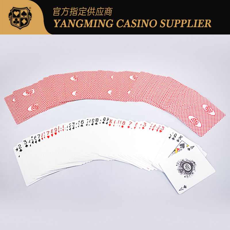 품질 오리지널 맞춤카드 카지노 전문 빨간색과 파란색 두 가지 색상 카드 재고 공장