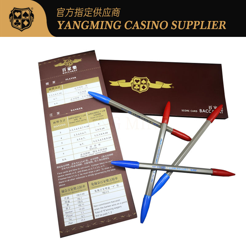 Quality Manufacture'S New Customized 50 Sheets Per Book Casino Club Entertainment Baccarat Score Cards factory