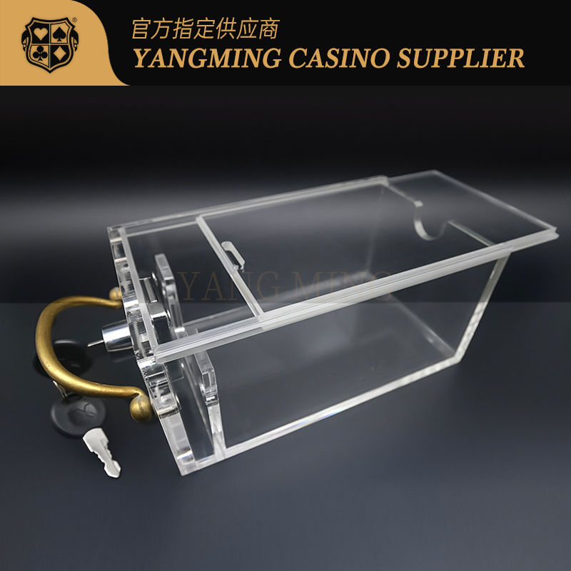 Qualität 6 Paar volltransparente Acryl-Wegwerf-Casino-Kartenbox für Casinospiele Fabrik
