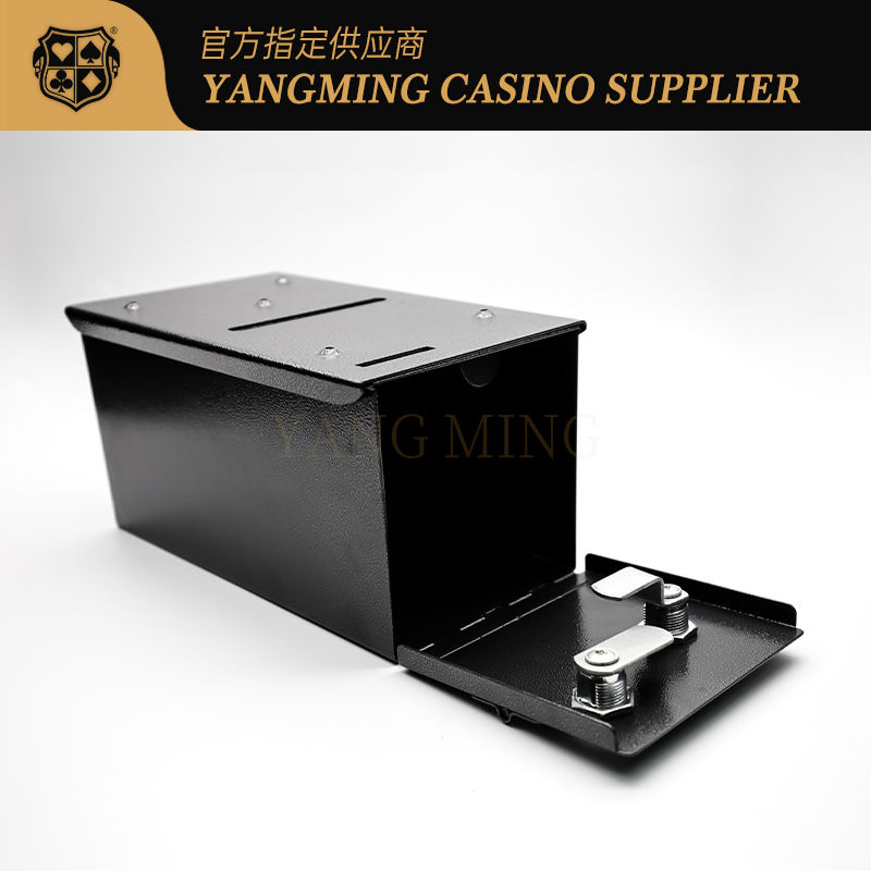 Calidad Fabricación de casino caja de efectivo de monedas de hierro dedicada, tanque de agua de bombeo para instalar mesa de póquer de casino con cerradura fábrica