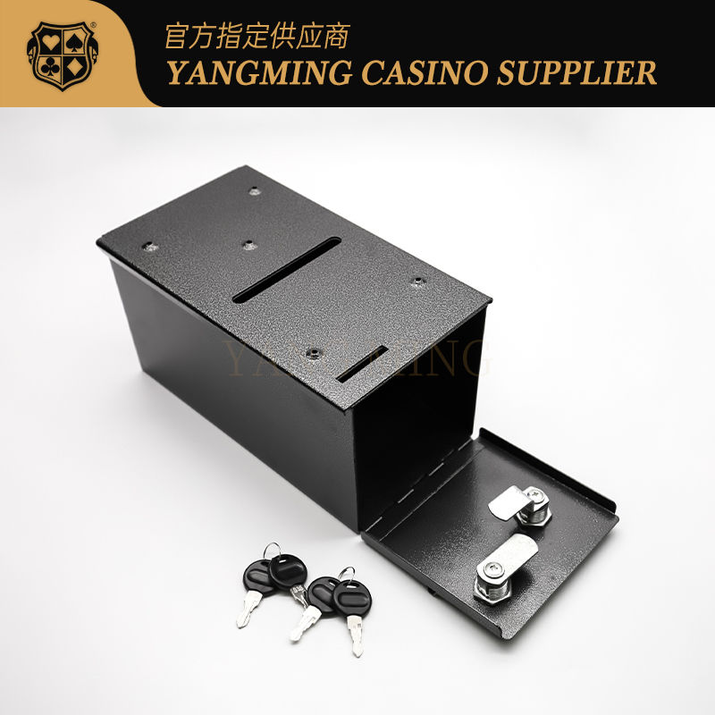 Calidad Fabricación de casino caja de efectivo de monedas de hierro dedicada, tanque de agua de bombeo para instalar mesa de póquer de casino con cerradura fábrica