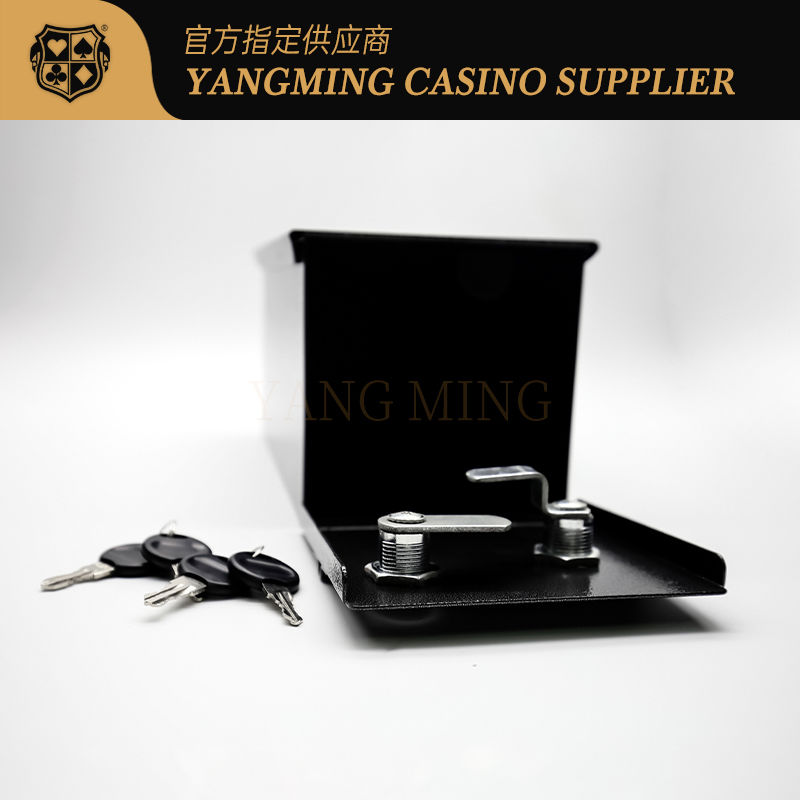 Calidad Fabricación de casino caja de efectivo de monedas de hierro dedicada, tanque de agua de bombeo para instalar mesa de póquer de casino con cerradura fábrica