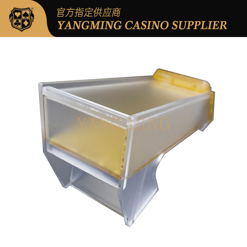 Qualität Gelbgold Benutzerdefinierte Acryl Mattiert Pinsel 8 Deck Dealer Schuh Glücksspiel Tisch Mattiert Spielkarten Mischer Fabrik