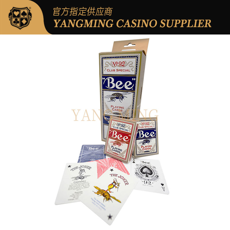 Quality Professional Casino 310g Bee Poker Cards American Imported Black Core Baccarat Cards For Casino Game factory