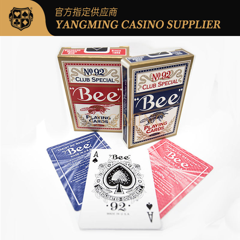 Quality Professional Casino 310g Bee Poker Cards American Imported Black Core Baccarat Cards For Casino Game factory