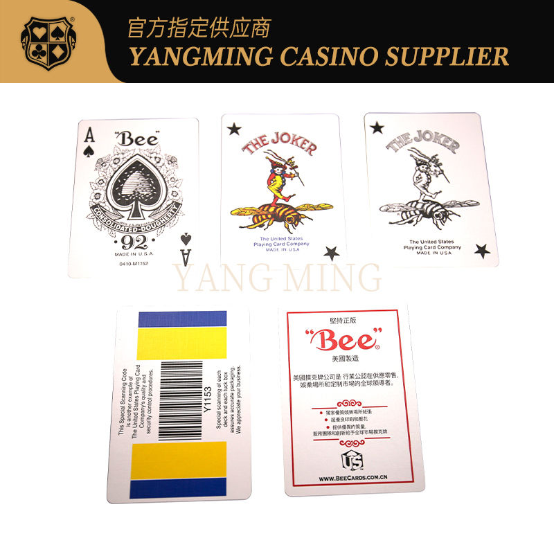 Jakość Deluxe American Black Core Cards 310g Kasyno Bee Poker Cards Na Baccarat Poker Game fabryka