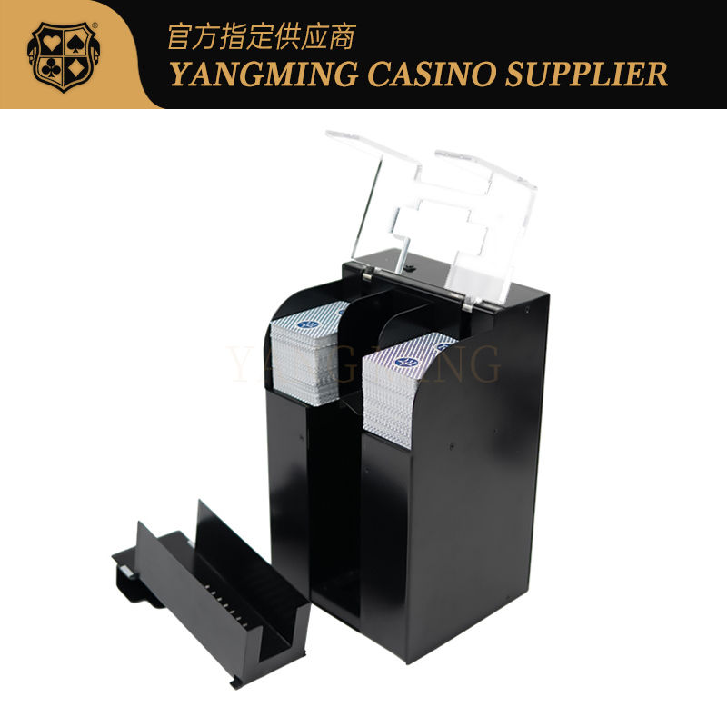 Qualità Professionale Full Automatic 8-Deck Texas Hold'Em Shuffler fatto di ferro nero per il gioco del casinò fabbrica