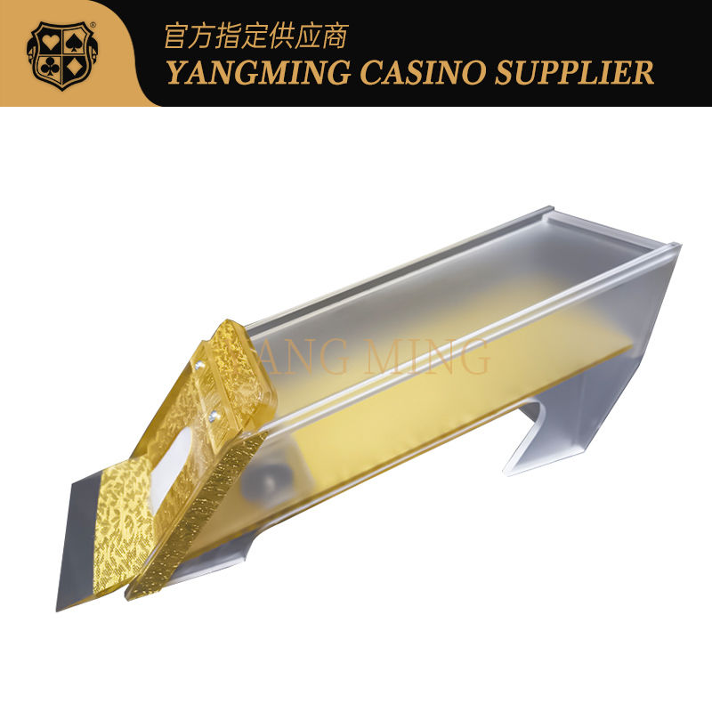 Kwaliteit Goud 8 decks poker dealer slijpen Baccarat Dragon Tiger tafelspel voor casinospel fabriek