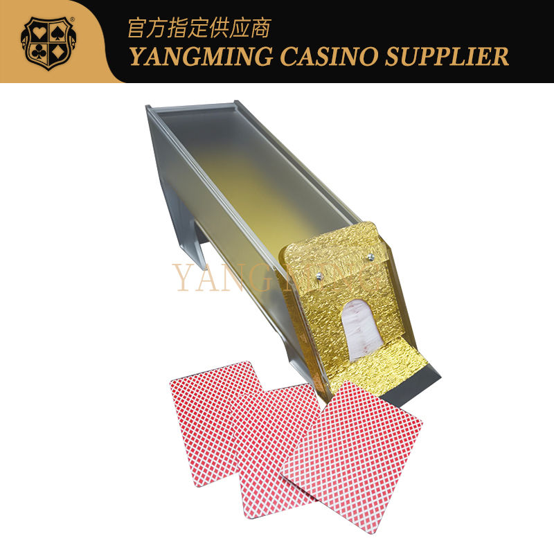 Kwaliteit Goud 8 decks poker dealer slijpen Baccarat Dragon Tiger tafelspel voor casinospel fabriek