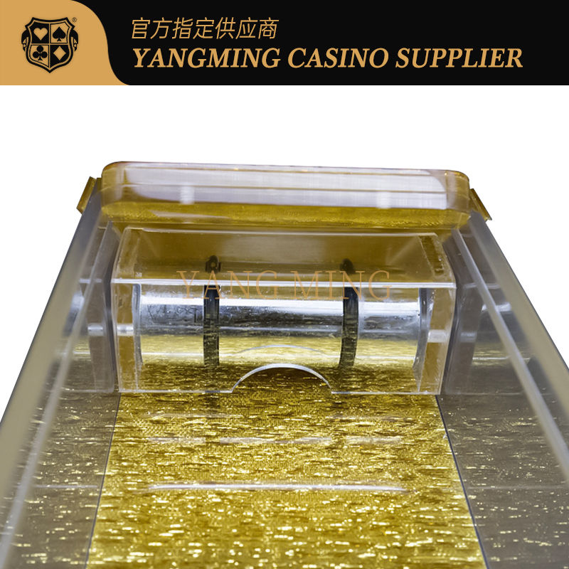 Qualità Deluxe Gold 8 Decks Poker Dealer Baccarat Dragon Tiger Table Game For Casino Game fabbrica