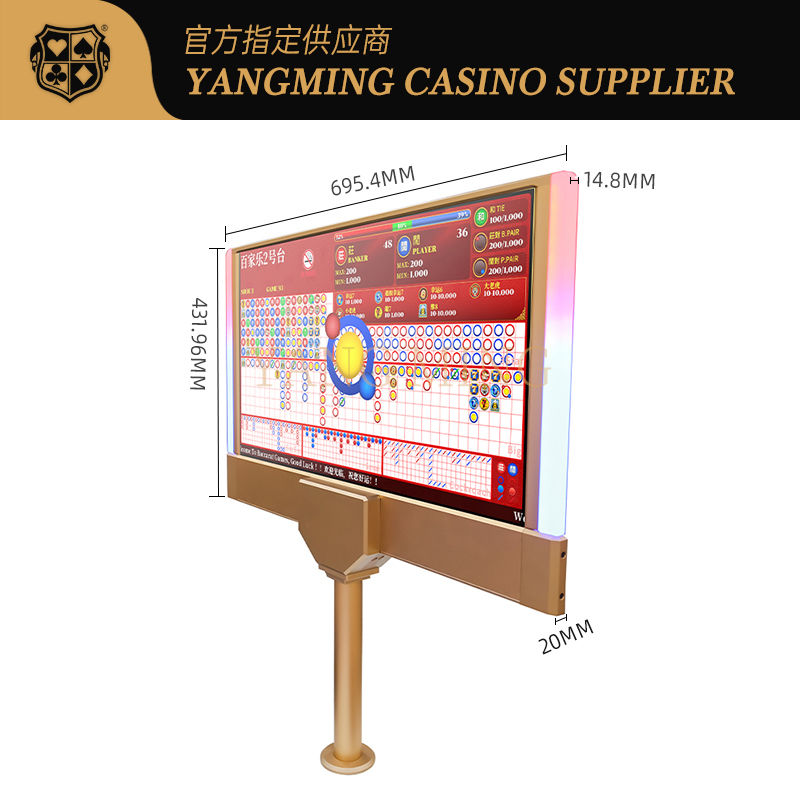 Qualität Professional Casino Poker Ultra-Slim HD Double-Slided Display For Casino Game Fabrik