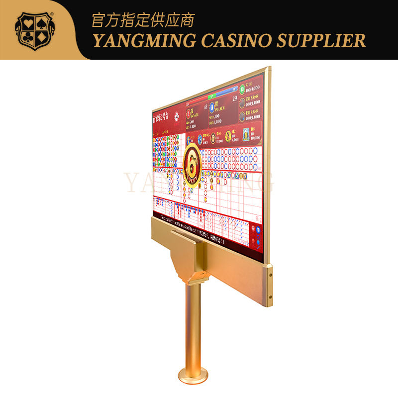 품질 27 "Golden Double-Sided Display Poker Table Baccarat Prize System Ultra-Thin Display Screen 공장