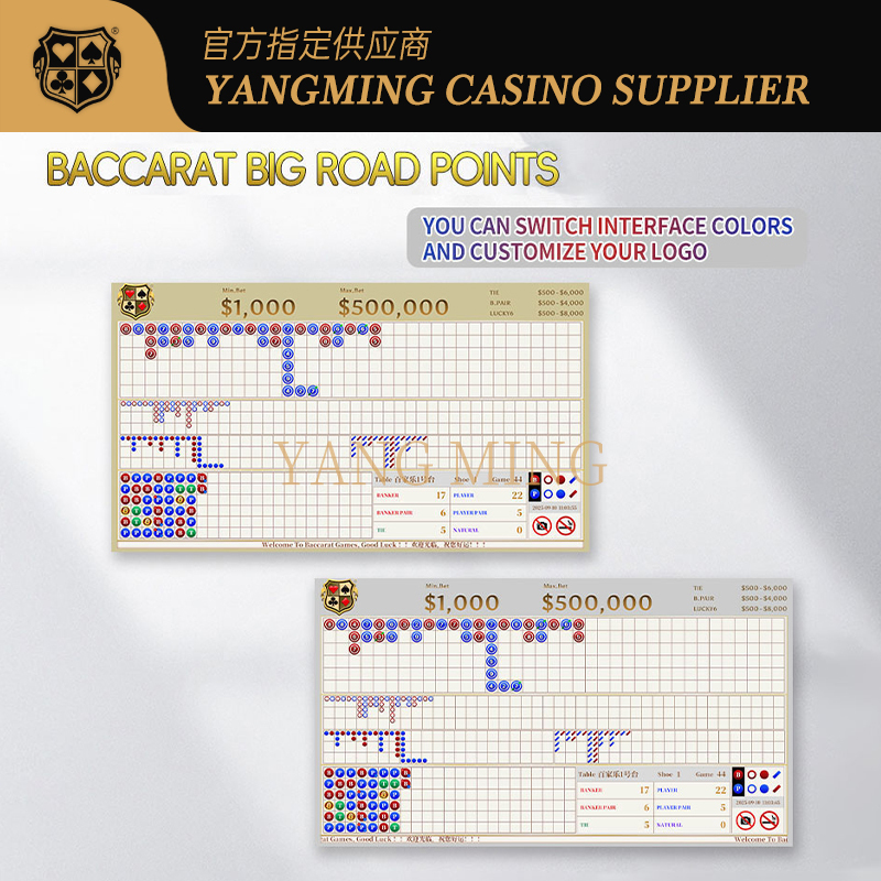 품질 Casino Baccarat Big Road Score Roadmap System Can Be Customized For Casino Poker Game 공장