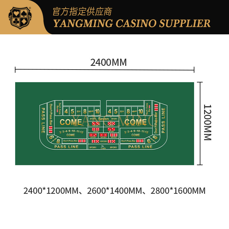 Quality Original Design Sic Bo Casino Game Printed Poker Table Waterproof Layout factory