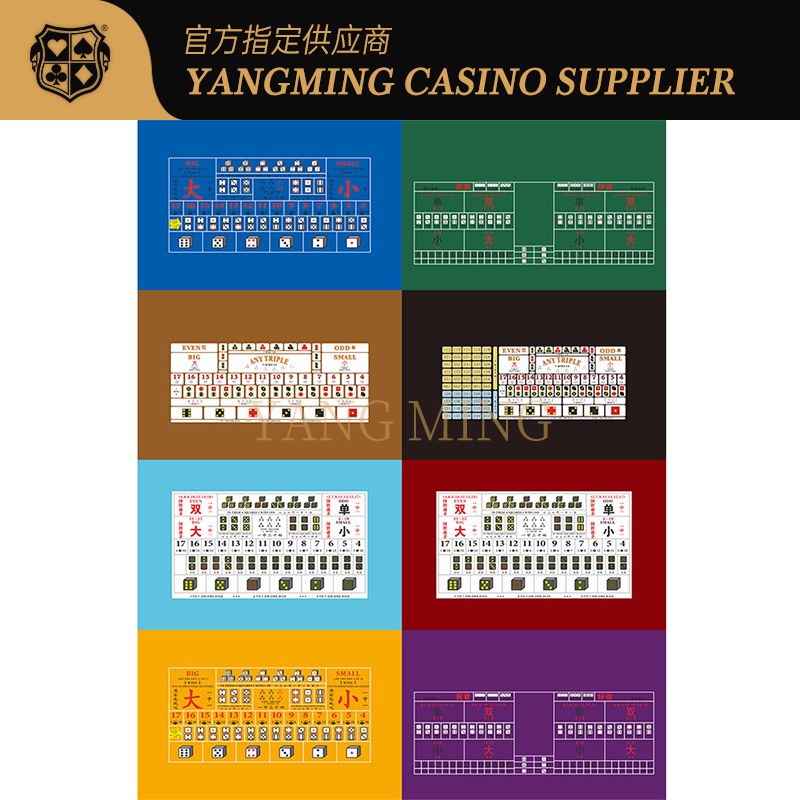 Quality Customizable Durable 100% Polyester Fabric For Sic Bo Casino Tables For Casino Game factory