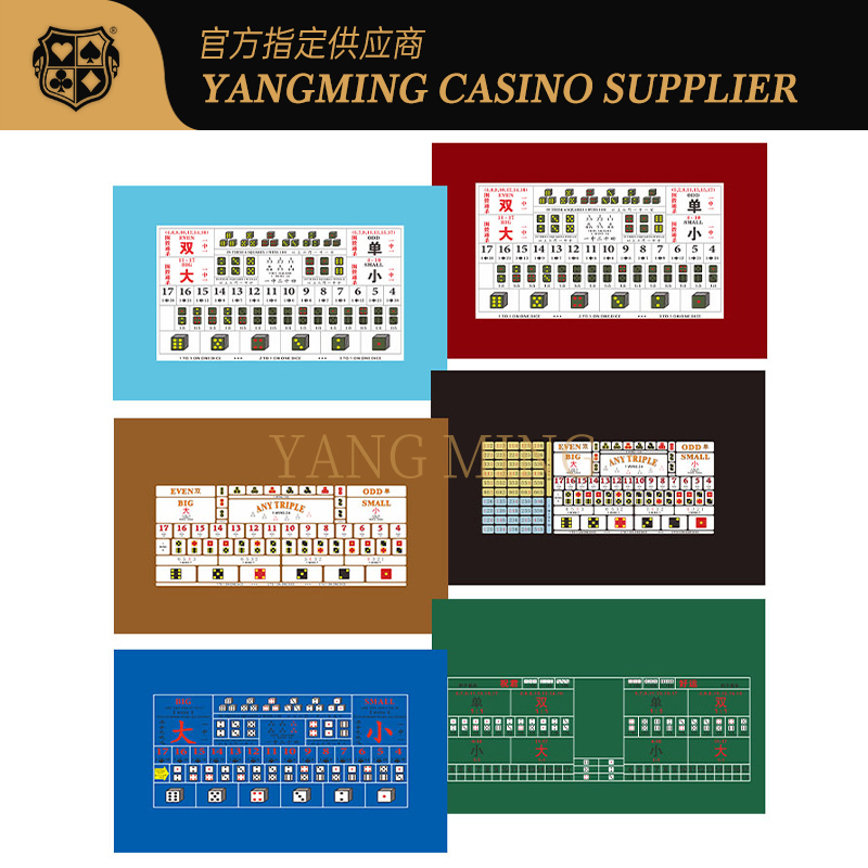 Quality Customizable Durable 100% Polyester Fabric For Sic Bo Casino Tables For Casino Game factory