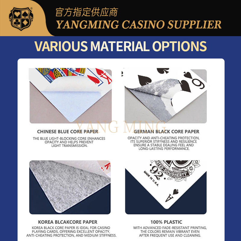 Qualità Customizable Casino-Grade Playing Cards – Professional Poker & Baccarat Game Cards fabbrica