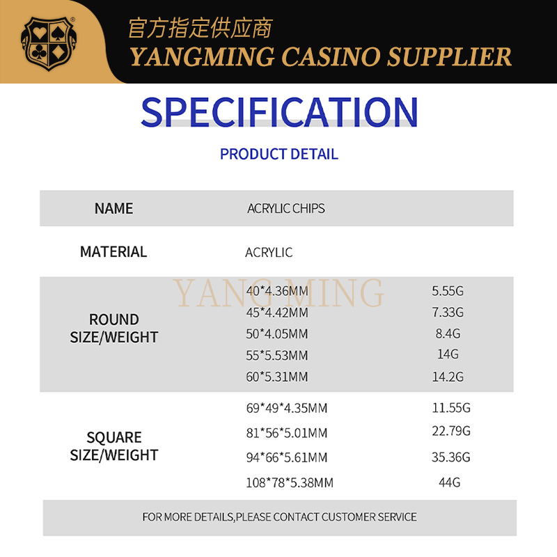 Quality High-End Acrylic Poker Chips – Fully Customizable Casino Supplies For Casino Game factory