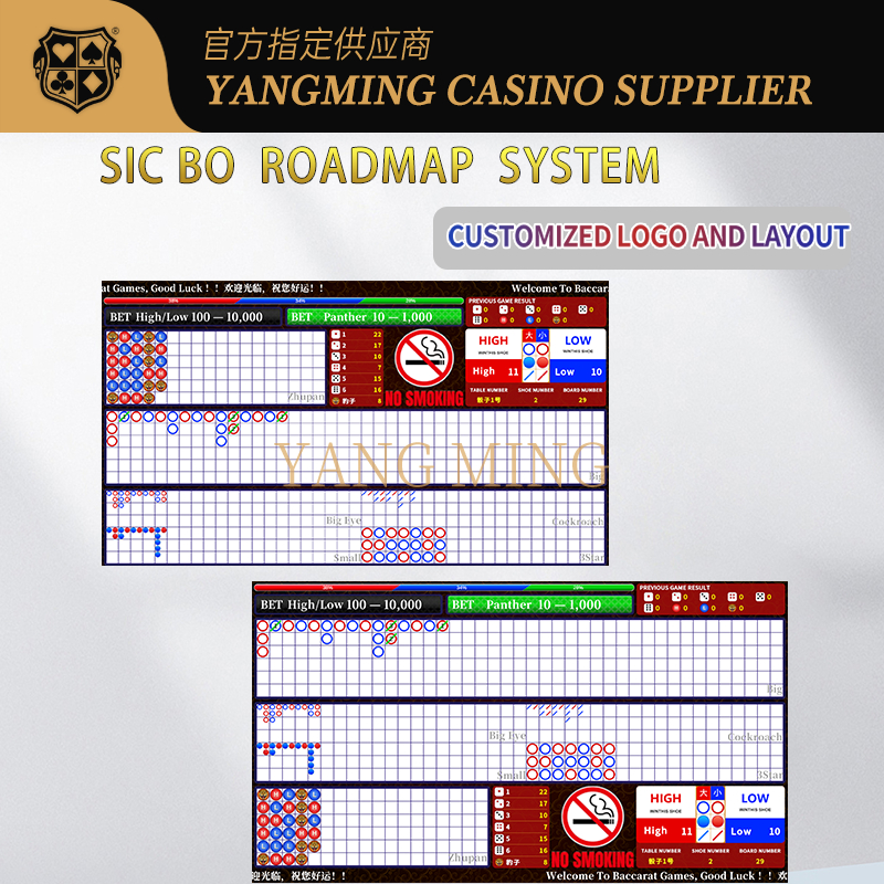 Quality Electronic Sic Bo Roadmap Display System – Customizable Casino Dice Game Solution factory