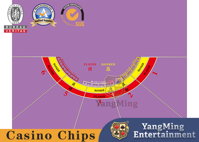 Qualità Tessuto 100% Poliestere Baccarat 5 - Layout Tavolo da Casinò per Giocatori, Layout Poker Mezza Rotonda con Colore Verde fabbrica