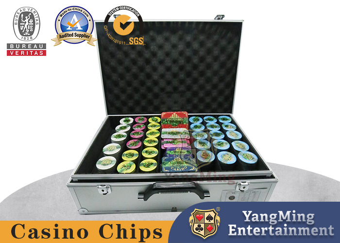 Kualitas Mode Mewah Bronzing 760 Akrilik Ungu Anti-Pemalsuan Chip Set Kombinasi Langsung dari Pabrik Dengan Kustomisasi pabrik