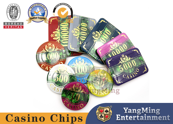 Kualitas Mode Mewah Bronzing 760 Akrilik Ungu Anti-Pemalsuan Chip Set Kombinasi Langsung dari Pabrik Dengan Kustomisasi pabrik