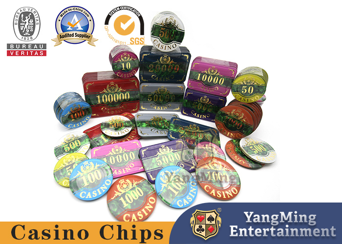 Qualité Le jeu de puces UV 760pcs trois de tisonnier de casino d'argile de RFID - posez le modèle acrylique de Shell usine