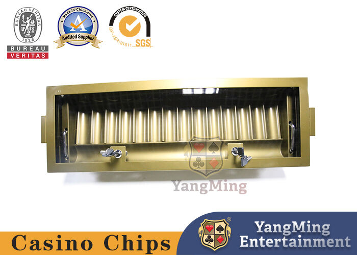 Jakość Podwójna taca na chipy kasynowe do gier hazardowych o wymiarach 68x21x8cm fabryka