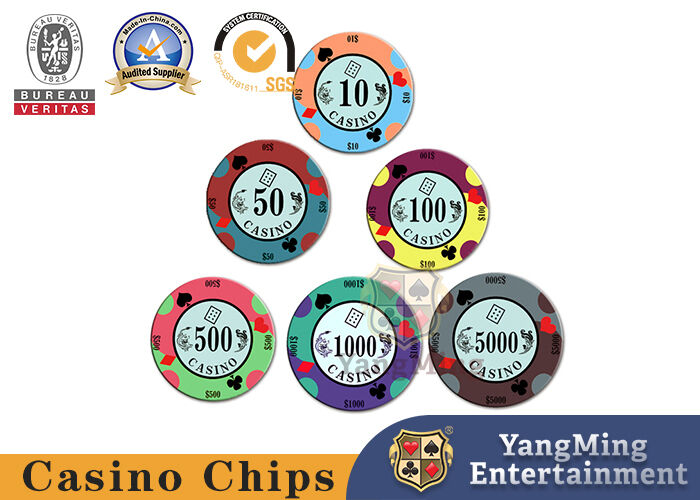 Calidad Chips de póquer de arcilla a medida Chips de póquer de cerámica Chips de juego de casino Chips para juegos de apuestas fábrica