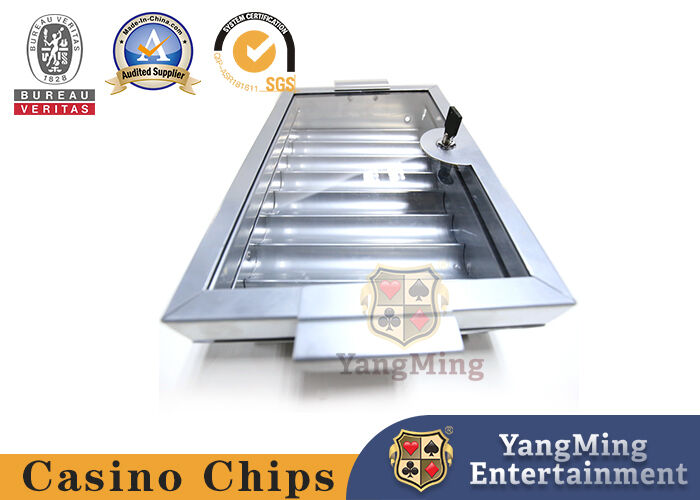Qualité Le casino a consacré le tisonnier Chip Case Single Lock Gold de 1 couche colorent Chips Set Float Classic Style avec la couverture transparente usine