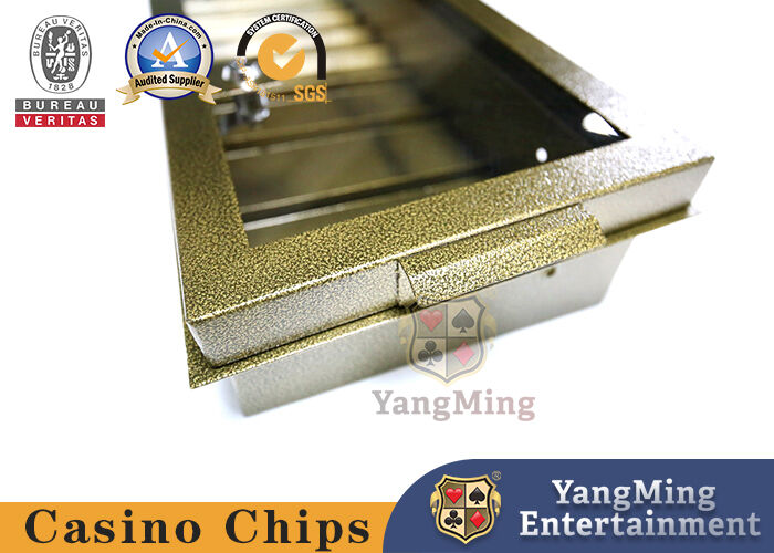 Qualidade A tabela do pôquer dedicou o pôquer Chip Case Tray Double Lock de 1 camada passa a fileira quadrada da forma de Chips Float With 4 do metal fábrica
