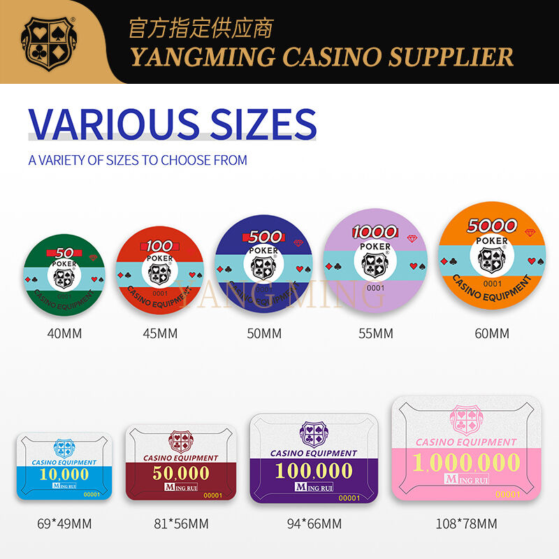 Qualità Chips da poker acrilici di alta qualità, accessori personalizzabili per giochi da casinò fabbrica