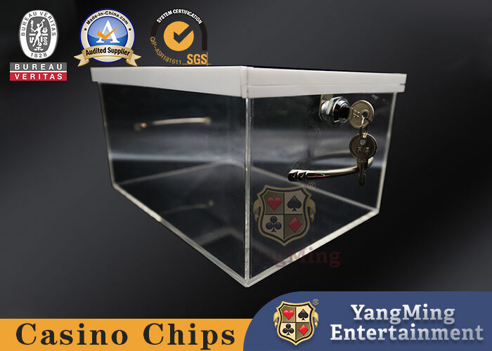 Qualität Volltransparente Acryl-Blackjack-Roulette-Toke-Box, individuelle Roulette-Räder, Casino-Tisch, Poker-Chips-Box Fabrik